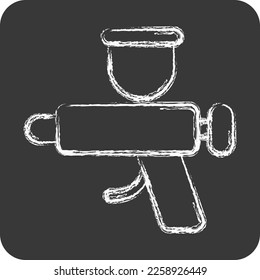 Icon Exterior. related to Car Service symbol. Chalk Style. repairin. engine. simple illustration