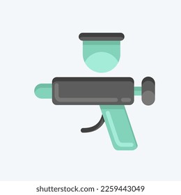Icon Exterior. related to Car Service symbol. Flat Style. repairin. engine. simple illustration