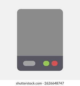 Icon external hard drive. Computer components elements. Icon in flat style.