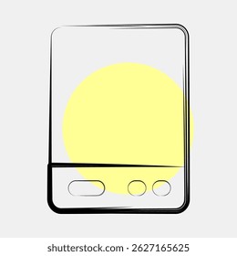 Icono de disco duro externo. Elementos de componentes informáticos. Icono en estilo de mancha de color.