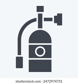 Icon Extinguisher. related to Airport symbol. glyph style. simple design illustration