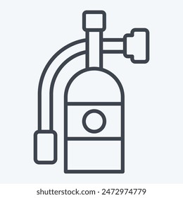 Icon Extinguisher. related to Airport symbol. line style. simple design illustration