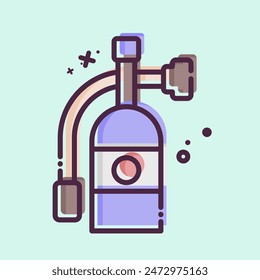 Icon Extinguisher. related to Airport symbol. MBE style. simple design illustration