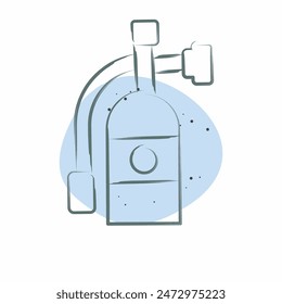 Icon Extinguisher. related to Airport symbol. Color Spot Style. simple design illustration