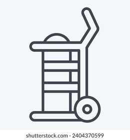 Icon Extinguisher. related to Firefighter symbol. line style. simple design editable. simple illustration
