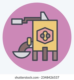 Icon Extracting Equipment. related to Apiary symbol. color mate style. simple design editable. simple illustration
