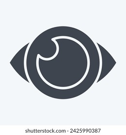 Icon Eye Catching Design. related to Creative Concept symbol. glyph style. simple design editable. simple illustration