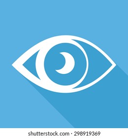 Icon eye with a long shadow