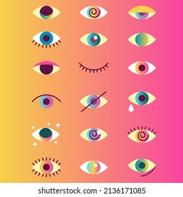 símbolo de vista de icono ver apariencia visión de la emoción signo
