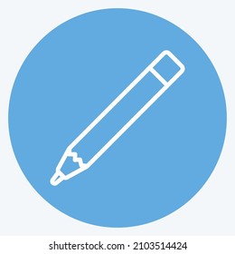 Icon Eye pencils - Blue Eyes Style - simple illustration, good for prints , announcements, etc
