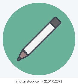 Icon Eye pencils - Color Mate Style - simple illustration, good for prints , announcements, etc