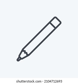 Icon Eye pencils - Line Style - simple illustration, good for prints , announcements, etc