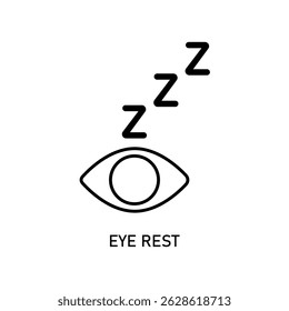 Icon a eye rest, isolated against a clean background.