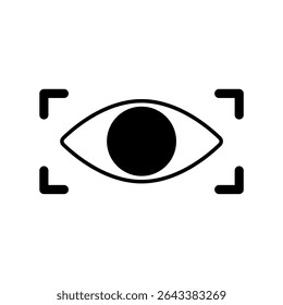 Icon a eye scan, isolated against a clean background.