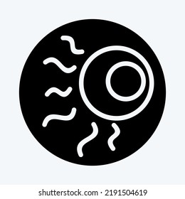 Icon Eye. suitable for Halloween symbol. glyph style. simple design editable. design template vector. simple illustration