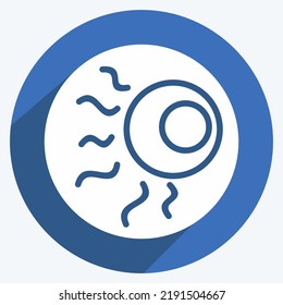 Icon Eye. suitable for Halloween symbol. long shadow style. simple design editable. design template vector. simple illustration