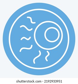 Icon Eye. suitable for Halloween symbol. blue eyes style. simple design editable. design template vector. simple illustration