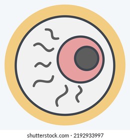 Icon Eye. suitable for Halloween symbol. color mate style. simple design editable. design template vector. simple illustration