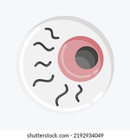 Icon Eye. suitable for Halloween symbol. flat style. simple design editable. design template vector. simple illustration