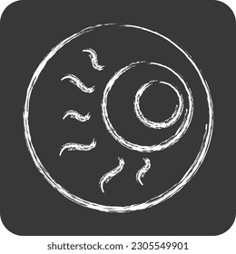 Icon Eye. suitable for Halloween symbol. chalk Style. simple design editable. design template vector