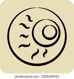 Icon Eye. suitable for Halloween symbol. hand drawn style. simple design editable. design template