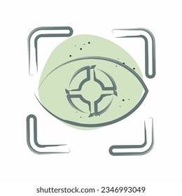 Icon Eye Tracking. related to 3D Visualization symbol. Color Spot Style. simple design editable. simple illustration