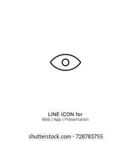 Icon eye view graphic design single icon vector