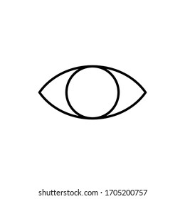 El ícono del ojo sin alumno. vector de ilustración de esquema. Pictograma para página web, aplicación móvil, promoción. Elemento de diseño GUI de UI UX. Trazo editable. Vector.