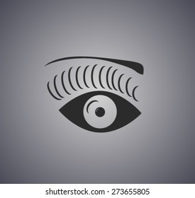 icon of an eye of the woman