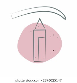 Icon Eyebrow Pencil. related to Cosmetic symbol. Color Spot Style. simple design editable. simple illustration