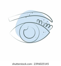 Icon Eyelashes. related to Cosmetic symbol. Color Spot Style. simple design editable. simple illustration