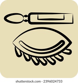 Icon Eyeliner. related to Cosmetic symbol. hand drawn style. simple design editable. simple illustration