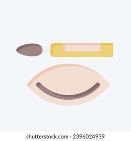 Icon Eyeliner. related to Cosmetic symbol. flat style. simple design editable. simple illustration