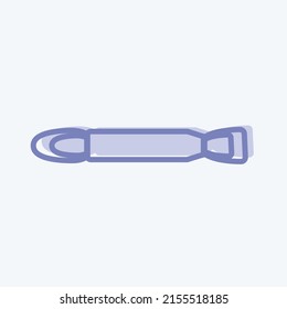 Icon Eyeshadow applicator. suitable for beauty care symbol. two tone style. simple design editable. design template vector. simple symbol illustration