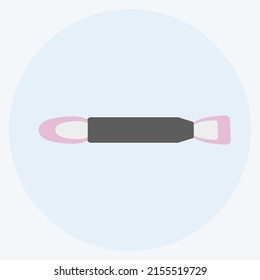 Icon Eyeshadow applicator. suitable for beauty care symbol. color mate style. simple design editable. design template vector. simple symbol illustration
