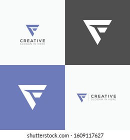 icon F Letter logo design template Company Vector Design
