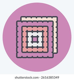 Icon Fabric. related to Fabric symbol. color mate style. design editable