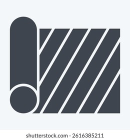 Icon Fabric Roll. related to Fabric symbol. flat style. design editable