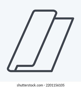 Icon Fabric Roll. suitable for education symbol. line style. simple design editable. design template vector. simple illustration