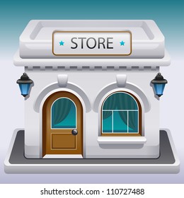 Icon of the facade of a shop store or cafe