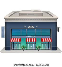 Icon of the facade of a store. Vector illustration. Eps 10.