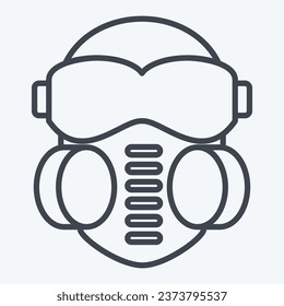 Icon Face mask. related to Poison symbol. line style. simple design editable. simple illustration