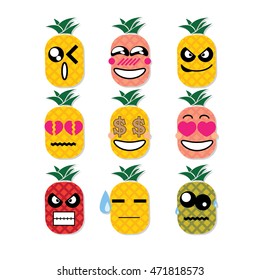 icon face pineapple 