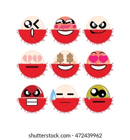 icon face rambutan 