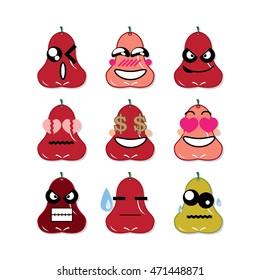 icon face rose apple