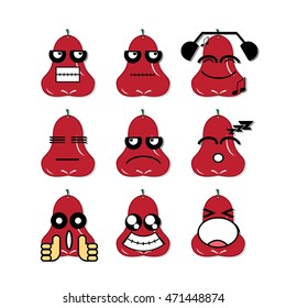 icon face rose apple