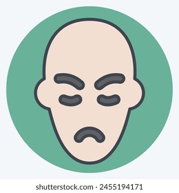 Icon Facial Plastic Surgery. related to Medical Specialties symbol. color mate style. simple design illustration