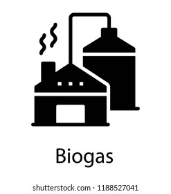 Icon Of A Factory Depicting Biogas