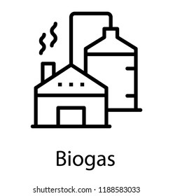 Icon Of A Factory Depicting Biogas