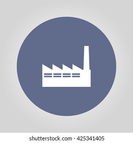 icon of factory. Flat design style eps 10